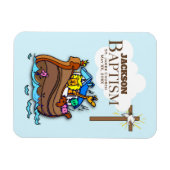 Anpassbar, Baby Boy Taufe Noah's Ark Magnet (Horizontal)