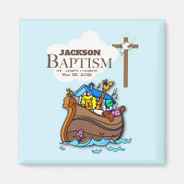 Anpassbar, Baby Boy Taufe Noah's Ark Magnet