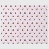 Anpassbar, Baby Girl Baptism Noah's Ark Geschenkpapier (Flach)