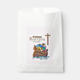 Anpassbar, Baby Girl Baptism Noah's Ark Geschenktütchen