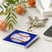 Anpassbar, Baseballtrainer Danke, Baseball Schlüsselanhänger (Seite)