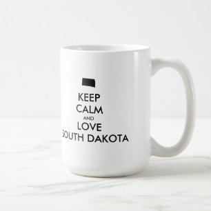 Anpassbar BEHALT DEN KOPF KÜHL und LIEBE SOUTH DAK Kaffeetasse