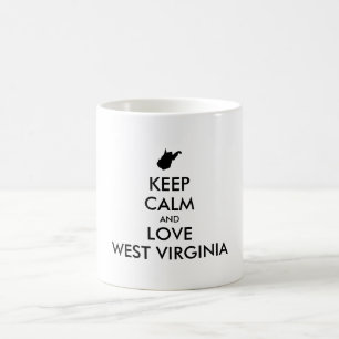 Anpassbar BEHALT DEN KOPF KÜHL und LIEBE WEST VIRG Kaffeetasse