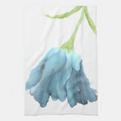 Anpassbar!! Blaue Tulpenweite-Blume- Geschirrtuch (Vertikal)