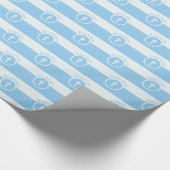 Anpassbar, blauer Junge Kind Gottes Taufe Geschenkpapier (Ecke)