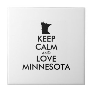 Anpassbar BLEIB RUHIG und LIEBE MINNESOTA Fliese
