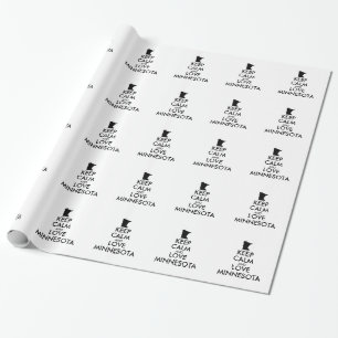 Anpassbar BLEIB RUHIG und LIEBE MINNESOTA Geschenkpapier