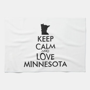 Anpassbar BLEIB RUHIG und LIEBE MINNESOTA Handtuch