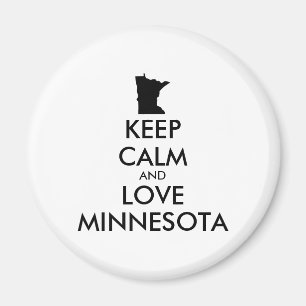Anpassbar BLEIB RUHIG und LIEBE MINNESOTA Magnet