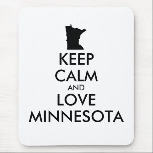 Anpassbar BLEIB RUHIG und LIEBE MINNESOTA Mousepad