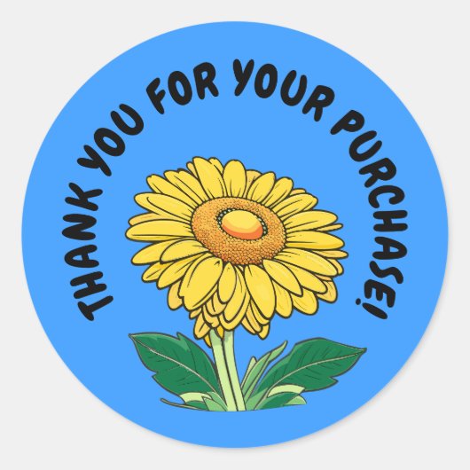 Anpassbar Dank Wertschätzung Sonnenblume Runder Aufkleber (Vorderseite)