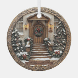 Anpassbar (Date&Name) schön geschnitzt/3D-Look Ornament Aus Glas