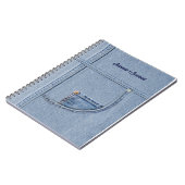 (Anpassbar) "Denim"-Notebook Notizblock (Linke Seite)
