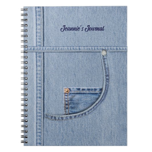 (Anpassbar) "Denim"-Notebook Notizblock (Vorderseite)