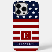 Anpassbar Die US-amerikanische Flagge Red Blue Col Case-Mate iPhone Hülle (Rückseite)