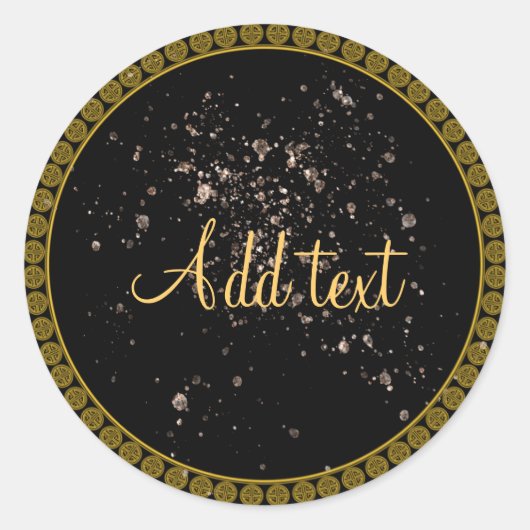 Anpassbar, eigenen Text einfügen, Vorlage Runder Aufkleber (Vorderseite)