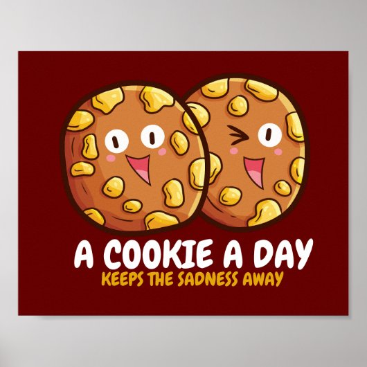 Anpassbar "Ein Cookie am Tag" Poster (Vorne)