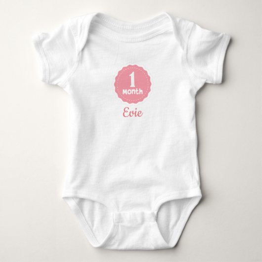 Anpassbar einen Monat Baby Strampler (Vorderseite)