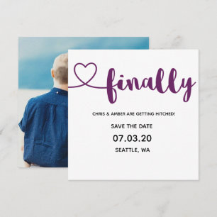 Anpassbar Endlich Hitched. Einladung