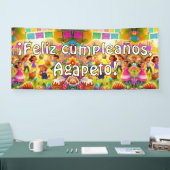 Anpassbar ¡Feliz cumpleaños! Mexican Fiesta Ba Banner (Messe)