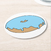 Anpassbar für Ihren Lieblingsdughnut Runder Pappuntersetzer (Angewinkelt)