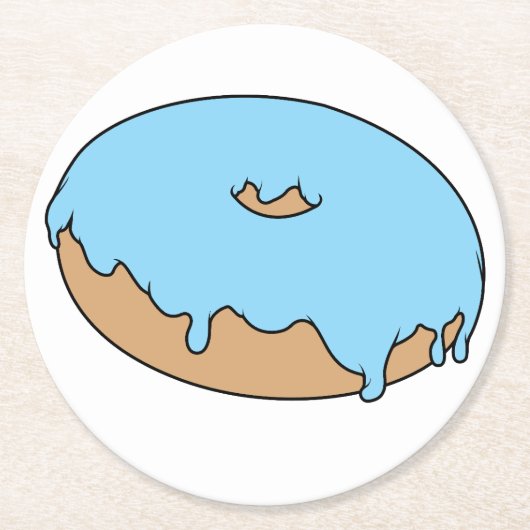 Anpassbar für Ihren Lieblingsdughnut Runder Pappuntersetzer (Vorderseite)