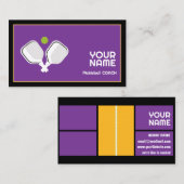 Anpassbar für Pickleball-Coach Visitenkarte (Vorne/Hinten)