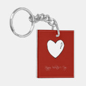 (anpassbar) Glücklicher Valentinstag Schlüsselanhänger (Vorderseite links)