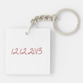 (anpassbar) Glücklicher Valentinstag Schlüsselanhänger (Rückseite)