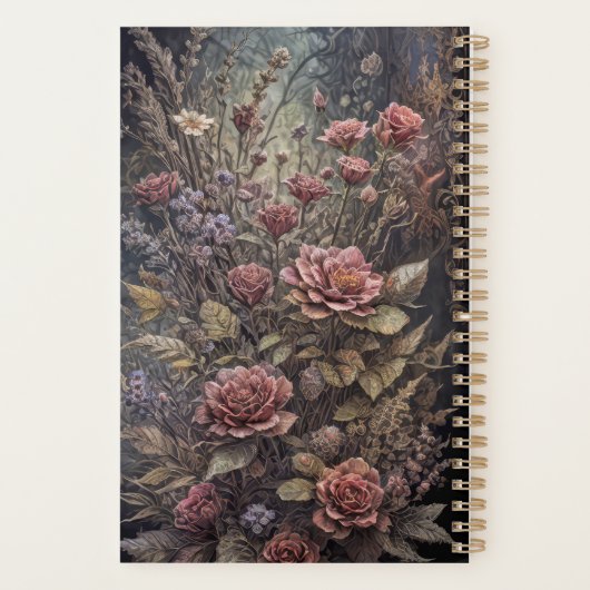 anpassbar - "Gothic Hexe Rose" Planer (Rückseite)