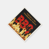 (Anpassbar) GRILLEN Napkins on Fire Serviette (Ecke)