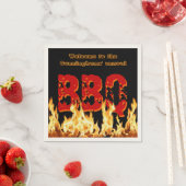 (Anpassbar) GRILLEN Napkins on Fire Serviette (Beispiel)
