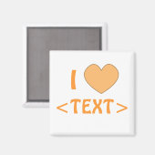 Anpassbar I Heart Magnet 0008 (Vorderseite/Rückseite)