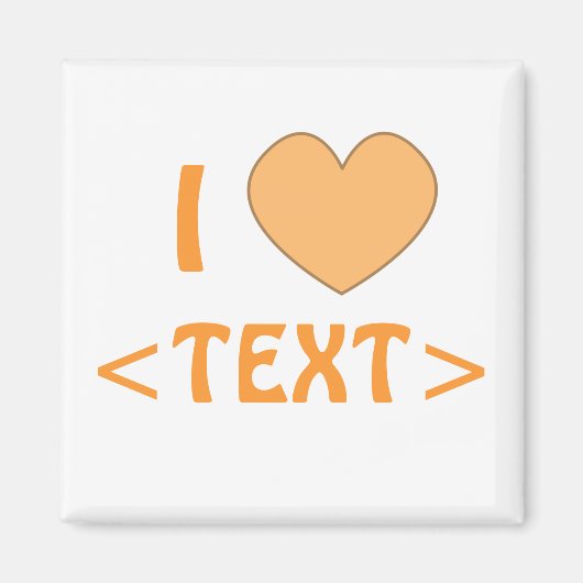 Anpassbar I Heart Magnet 0008 (Vorne)