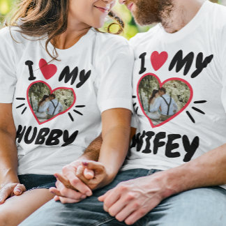 Anpassbar [I Liebe mein WIFEY/HUBBY] T - Shirt
