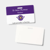 Anpassbar Ich bin eigentlich ein Doctor ID Abzeich Ausweis (Front & Back)
