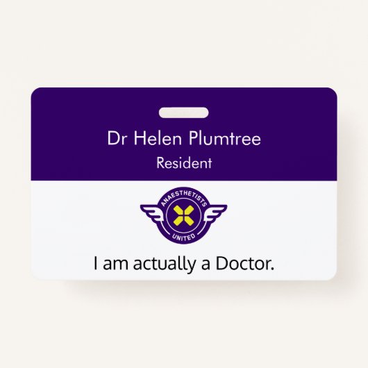 Anpassbar Ich bin eigentlich ein Doctor ID Abzeich Ausweis (Vorderseite)