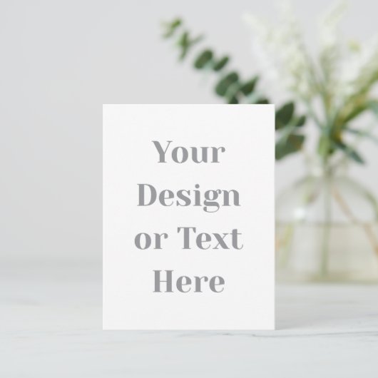 Anpassbar Ihr Design oder Text hier Personalisiert Ankündigungspostkarte (Stehend Vorderseite)