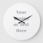 Anpassbar Ihr Design oder Text hier Personalisiert Große Wanduhr (Vorderseite)