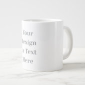 Anpassbar Ihr Design oder Text Hier Personalisiert Jumbo-Tasse (Vorderseite Rechts)