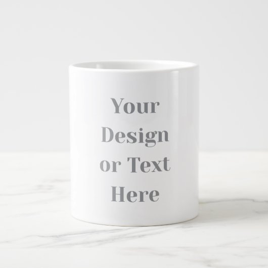 Anpassbar Ihr Design oder Text Hier Personalisiert Jumbo-Tasse (Vorderseite)