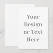 Anpassbar Ihr Design oder Text hier Personalisiert Mitteilungskarte (Vorne/Hinten)