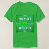 Anpassbar Ihr Name Irish Pub Grün