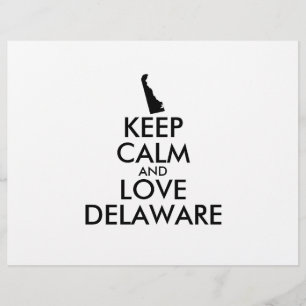 Anpassbar KEEP CALM und LIEBE DELAWARE Flyer