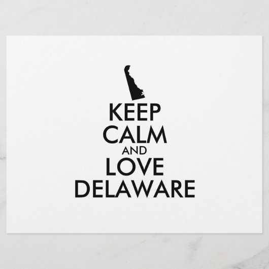 Anpassbar KEEP CALM und LIEBE DELAWARE Flyer (Vorne)