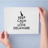 Anpassbar KEEP CALM und LIEBE DELAWARE Flyer (Hand)