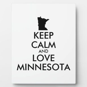 Anpassbar KEEP CALM und LIEBE MINNESOTA Fotoplatte