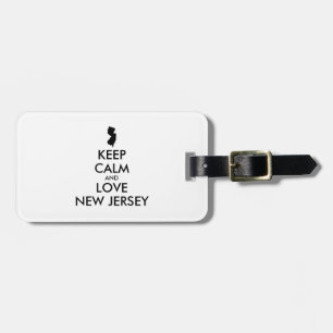 Anpassbar KEEP CALM und LIEBE NEW JERSEY Gepäckanhänger