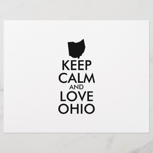 Anpassbar KEEP CALM und LIEBE OHIO Flyer (Vorne)