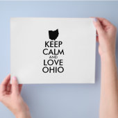 Anpassbar KEEP CALM und LIEBE OHIO Flyer (Hand)